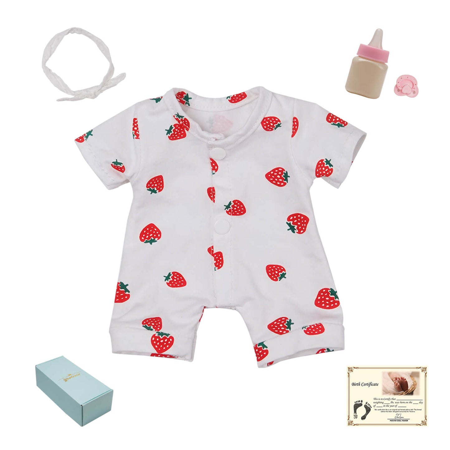 Baby Ollie In Sweet Strawberry Outfit
