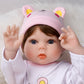 Lea-Cartoon Mouse 22 Inch Realistic Reborn Baby Dolls Blue Eyes Brown Hair